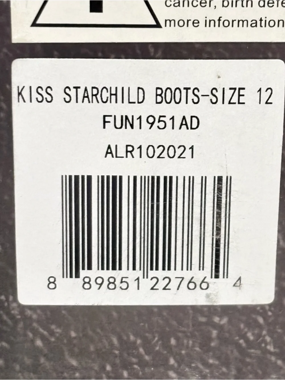 KISS Starchild Platform Boots Adult Size 12 Paul Stanley Costume w/ Box